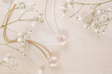 Load image into Gallery viewer, Briolette rose quartz necklace
