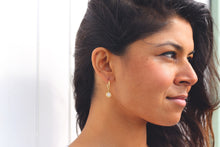 Load image into Gallery viewer, Infinity charm carnelian gemstone hoop earrings
