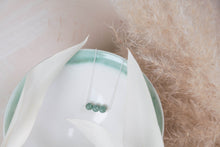 Load image into Gallery viewer, Trio necklace with sage green real jade

