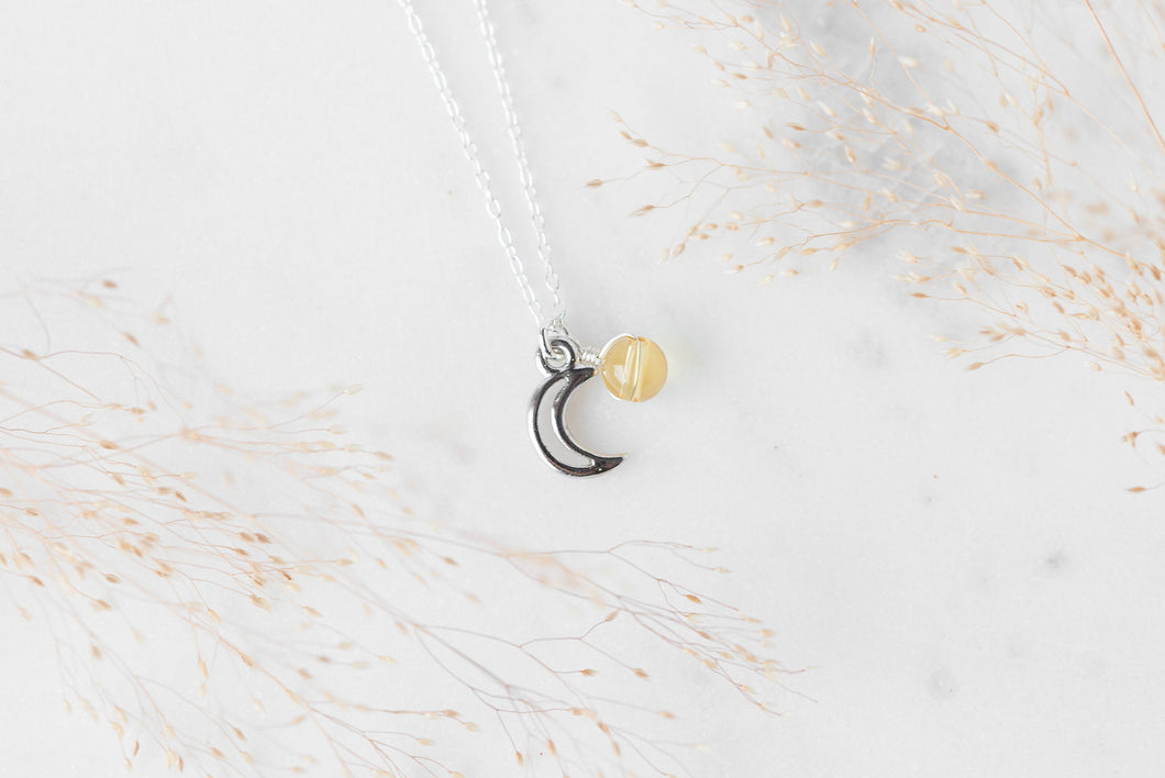 Ayten Citrine Moon Necklace