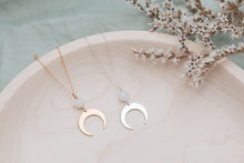 Load image into Gallery viewer, Luna moon moonstone necklace
