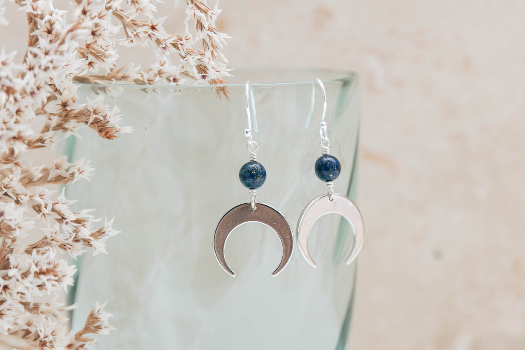 Lapis Lazuli Luna Earrings