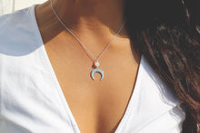 Load image into Gallery viewer, Luna moon moonstone necklace
