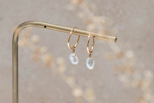 Load image into Gallery viewer, Etta ~ freshwater pearl &amp; sterling silver hoop earrings
