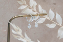Load image into Gallery viewer, Etta ~ freshwater pearl &amp; sterling silver hoop earrings
